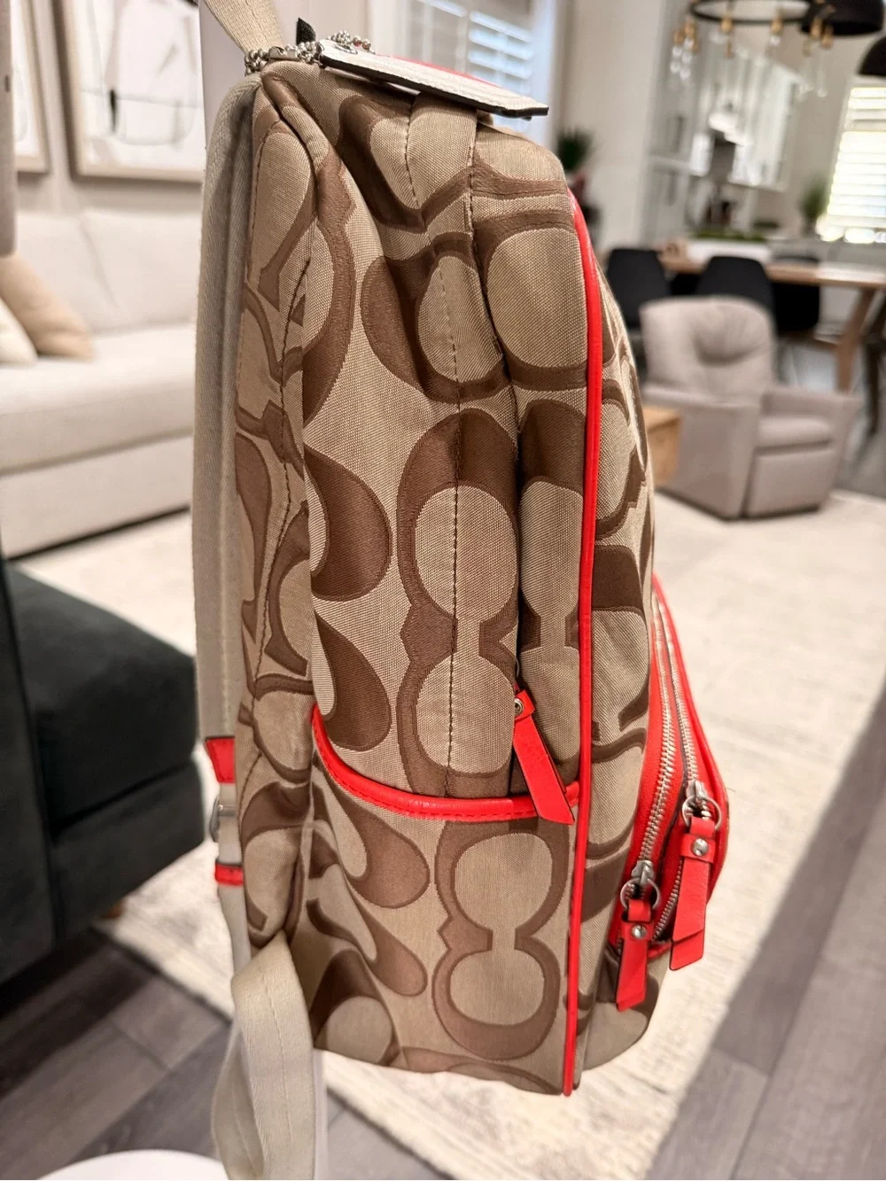 Coach signature large C backpack authentic
